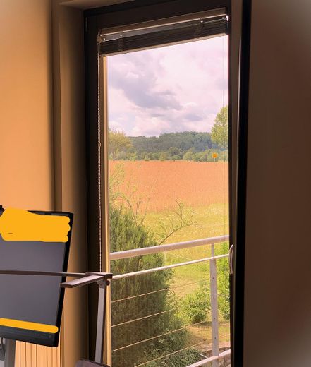 Blick Balkon im Arbeits-/Ki.zi