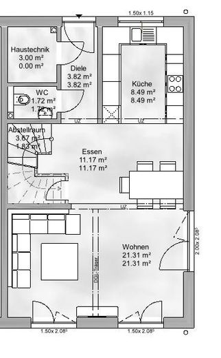 Reihenendhaus EG (Nr. 6)