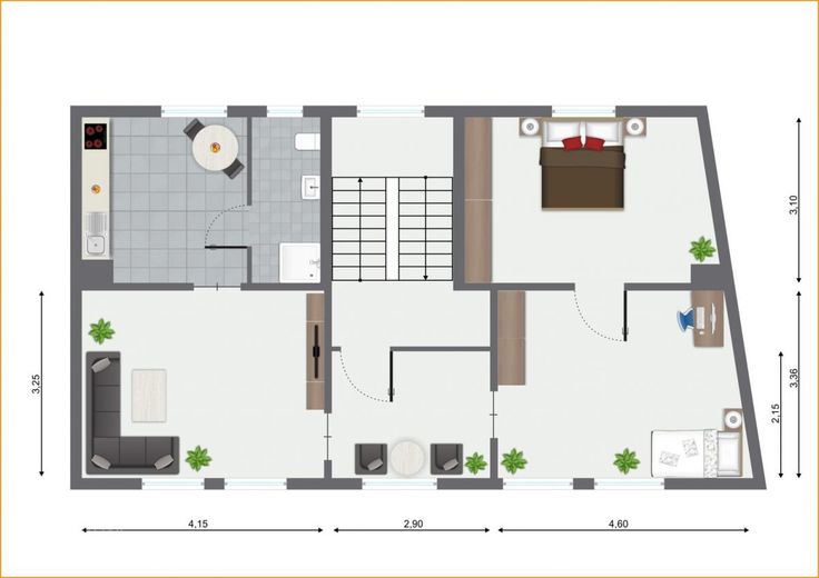 gepflegtes Wohn- und Geschäftshaus in Top Lage – Grundriss 1. OG - 3. OG