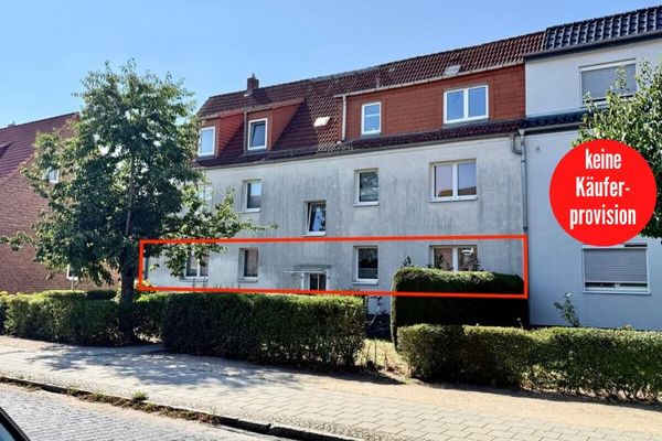 HORN IMMOBILIEN++ نويبراندنبورغ، شقة تمليك كبيرة من 3 غرف في الطابق الأرضي مع شرفة وموقف سيارات -مؤجرة-