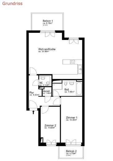 Appartamento di 3 locali di 92m² inondato di luce con 2 balconi, Ottensen/Othmarschen – Foto 14