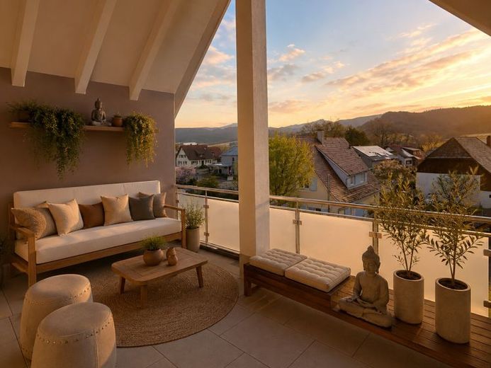 Dachgeschosswohnung mit 4 Zimmern und Loggia – Hohe Decken mit wunderschöner Aussicht – Foto 1
