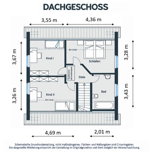 UNA CASA in cui sentirsi bene: casa unifamiliare a Magdeburg-Ottersleben – Dachgeschoss