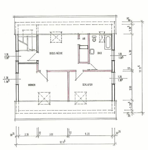 Modernes Zweifamilienhaus in Bredenbeck – Grundriss Einliegerwohnung