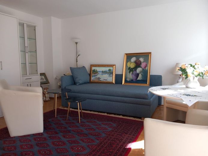Möbliertes 1-Zimmer Apartment mit Tiefgarage ab sofort an Nichtraucher Single ohne Haustier – Wohn-Schlafzimmer