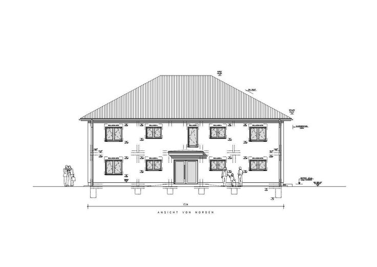 Neubauprojekt – 8 Mietwohnungen (2- und 3- Zimmerwohnungen), neu und modern – Ansicht Norden