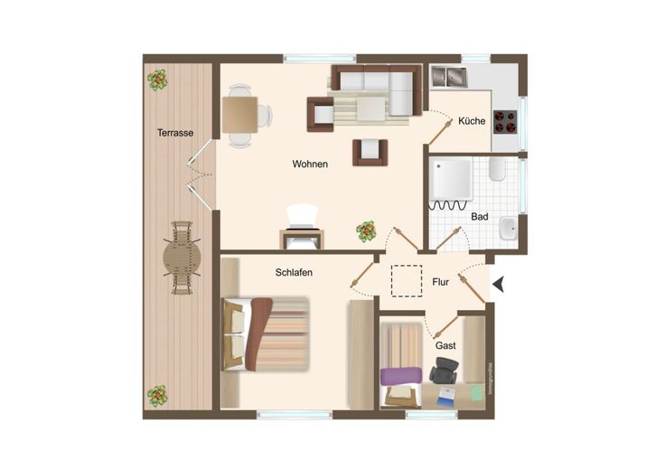 Wohn-/ Ferienhaus in absolut ruhiger Lage – Grundriss