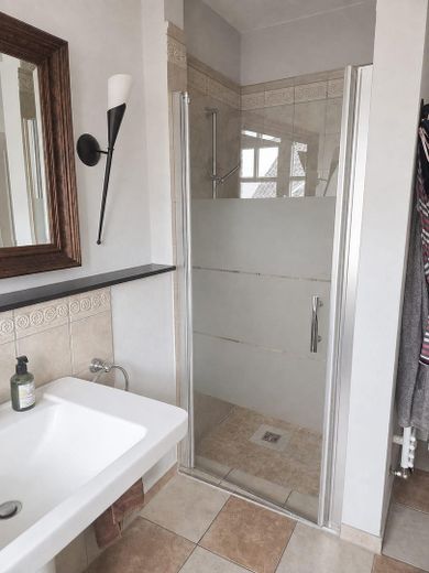 Senza provvigione da privato: elegante casa unifamiliare in stile Sylt a Laer (Münsterland) – Badezimmer Ansicht Dusche