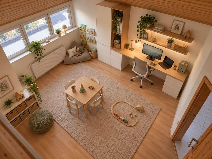 Gelflegte Doppelhaushälfte mit großem 580 m² Grundstück und Carport provisionsfrei bezugsfrei – Gästezimmer EG mit KI