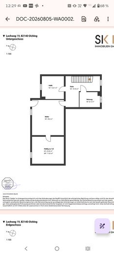 Bliźniak w Olching, ok. 283 m² pow. działki, ok. 155 m² pow. mieszkalnej, w najlepszej lokalizacji, bez prowizji, od osoby prywatnej – Grundriss KG