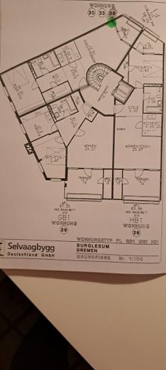 Helle 2-Zimmer-Wohnung, Balkon, neue EBK, Fahrstuhl, Naturschutzgebiet (Lesum) von Privat – Grundriss der Wohnung