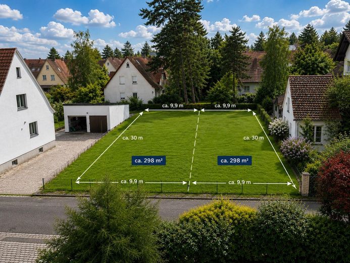 Zwei exklusive Baugrundstücke in Fürth-Stadeln – Frontansicht