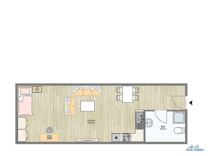 3 Zimmer Maisonett Wohnung in ruhiger Lage – Foto 12