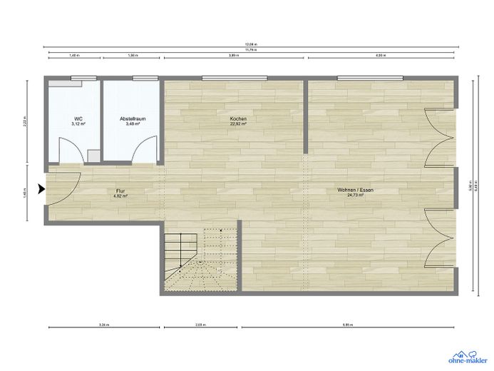 Modernes Neubauhaus mit Garten nahe Falkenhagener See – Erdgeschoss - Links