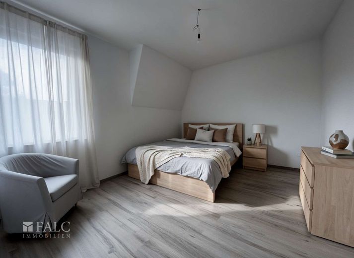 Renovierte Wohnung im 2 OG – Schlafzimmer - (digitales Homestaging)