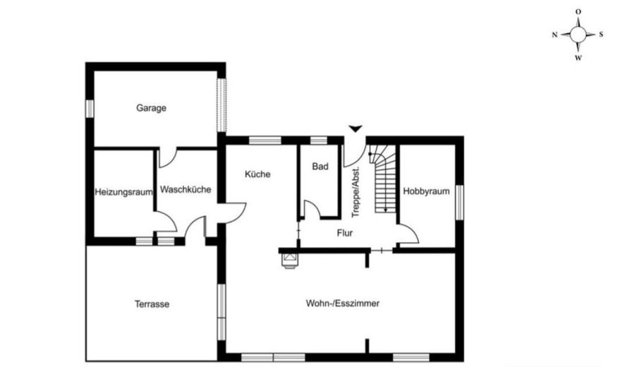 Einfamilienhaus Freistehend - großräumig saniert – Grundriss EG