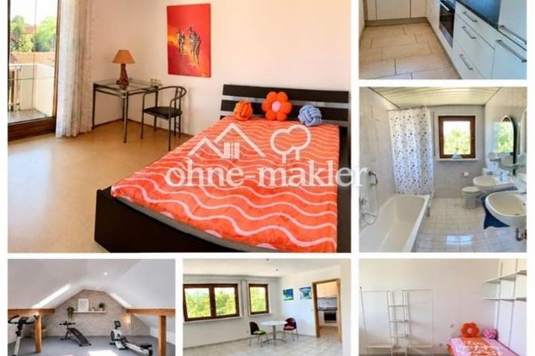 Beau 3 pièces cuisine salle de bains ensoleillé de 72 m² à Schwabmünchen avec surface supplémentaire sous les combles (surface utile)