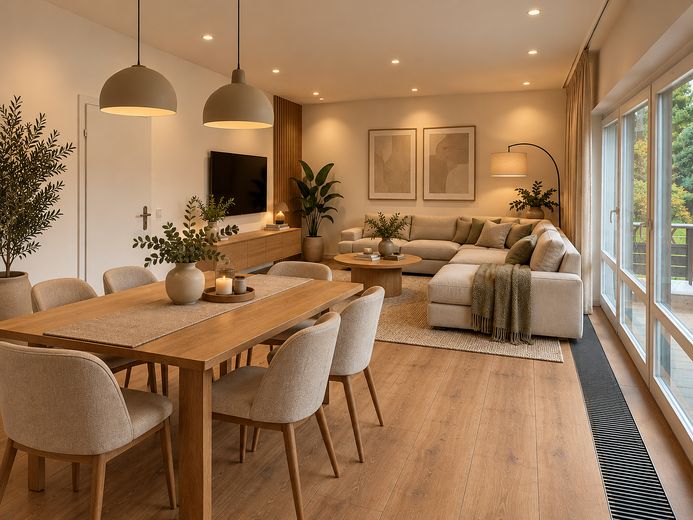 Schledehausen-4 Zimmer Familienglück – Wohn-und Esszimmer