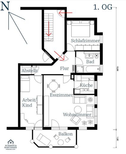 Grundriss Wohnung