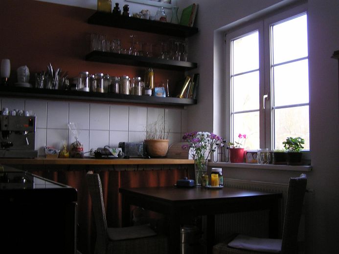 Appartamento maisonette sul Lago Sacro – Küche