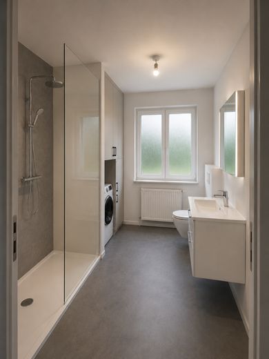 Puderbach'ta kiralık 3 odalı daire (88m²) teraslı, şu anda yenileniyor – Bad (Planbild)