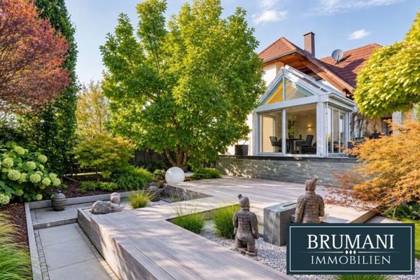 BRUMANI | Biesheim (F) में पूरे परिवार के लिए विशाल एकल-परिवार घर, सपनों जैसे बगीचे और विंटरगार्डन के साथ