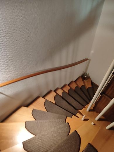 Reihenendhaus mit großem Garten, Voll-Keller, Isolierter,großer Dachboden und zwei Garagen – Kellertreppe
