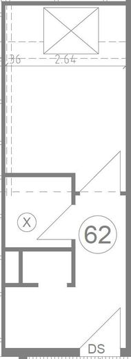 1-Zimmer Appartmenet frisch renoviert – Grundriss