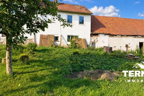 Großes Grundstück mit Altbestand - Bauland + Grünland! Kleines Schnäppchen-Haus bei Bamberg / Ebern