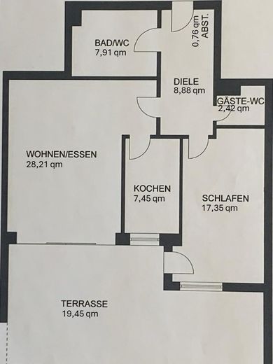 Красива безбар’єрна квартира з терасою – Grundriss