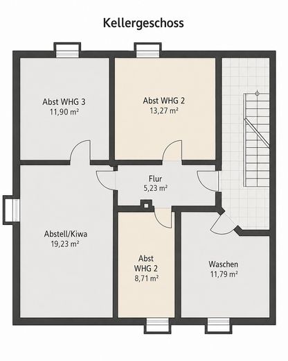 Provisionsfreie Maisonettewohnung mit ca. 123 m², 4,5 Zimmern und hochwertiger Ausstattung – Kellergeschoss