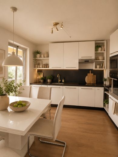 5 Zimmer Endetagenwohnung 105m² München-Laim, 32m² Nfl mit Tageslicht, Provisionsfrei Direktverkauf – Wohnküche 