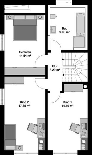 Exklusives Eckgrundstück: Lichtdurchflutetes Neubau-Reihenendhaus in Obing – OBERGESCHOSS