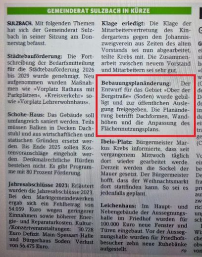 Änderung zulässiger Dachformen