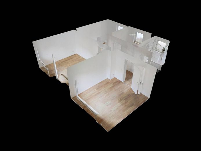 Sanierte 3-Zi.-Whg. mit BALKON in Bielefeld-Brackwede – 3D-Ansicht Grundriss