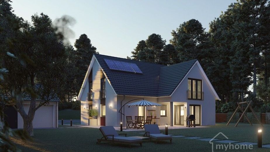 Zweifamilienhaus in Massivbauweise provisionsfrei vom Bauträger - Bezug in 2027 – Hausansicht Zweifamilienhaus 213