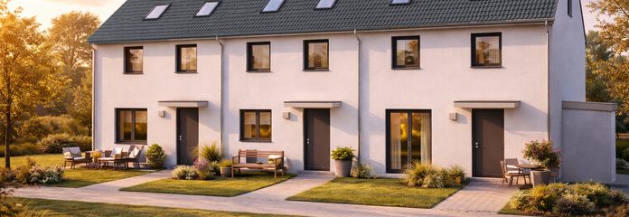 Prima occupazione nel 2027: casa a schiera di testa moderna in posizione tranquilla a Wolfratshausen – Hausansicht Nord