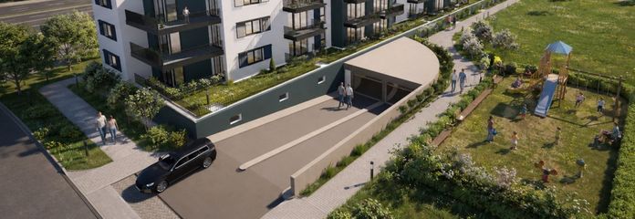 Blick zum Bauprojekt