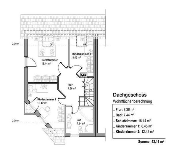 Senden‑Aufheim'de birinci sınıf konumda modernize edilmiş ikiz ev – 140 m² yaşam alanı + büyük ofis - komisyonsuz – Obergeschoss