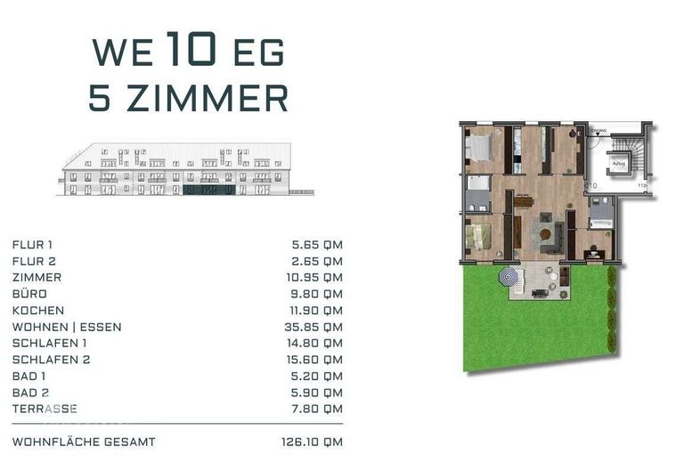 Für alle, die mehr Platz brauchen - Erdgeschosswohnung mit Garten und Terrasse – Grundriss