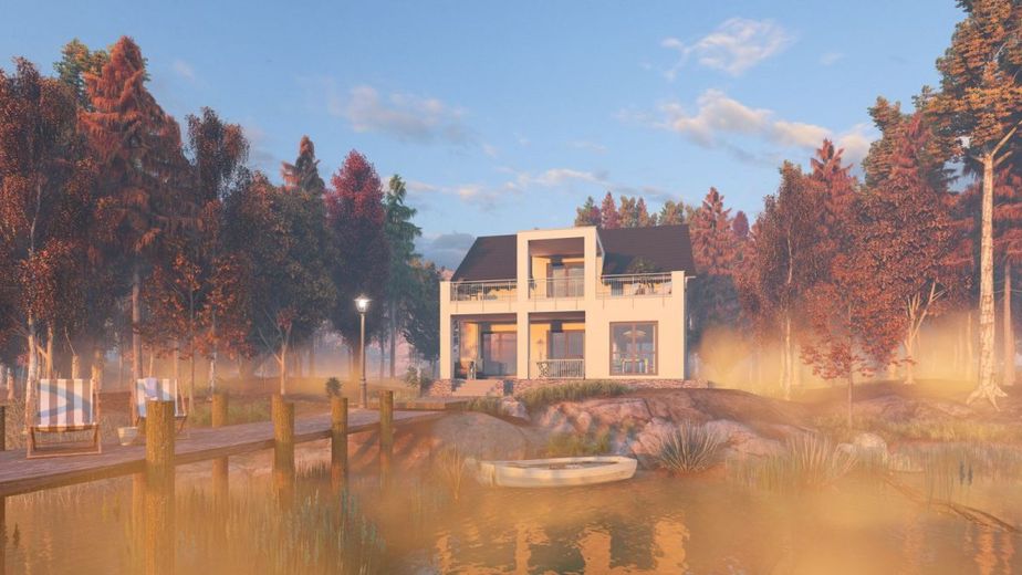 EINFAMILIENHAUS IM HAMPTON-STIL - mit Wohnkeller – Ansicht Garten