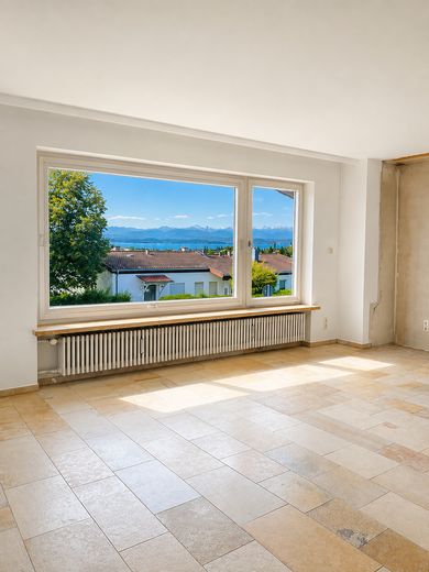 Une maison d’avenir - Emplacement de rêve et vue magnifique sur le lac de Constance – Wohnzimmer mit Seeblick