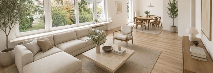 Wohn-Essbereich modelliert