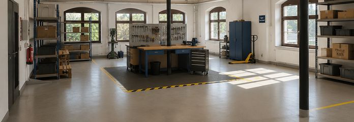 Lagerflächen zu vermieten - Lassen Sie uns gemeinsam Ihre Träume verwirklichen – Visualisierung Lager Werkstatt