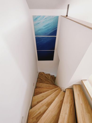 Treppe zum Dachgeschoss