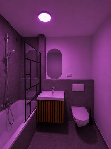 Mieszkanie 2-pokojowe z zabudowaną kuchnią i tarasem w sercu Weinböhli – Bad Farbwechsel Lampe