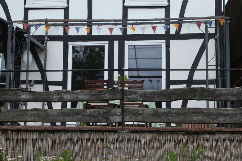 Fachwerkhaus mit Talblick - historisches Wohnen im Grünen bei Bielstein – Terasse