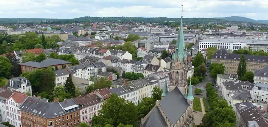 Ansicht von oben Stadtteil