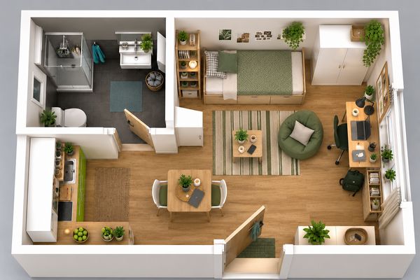 BN-Friesdorf Nähe HARIBO: helles 1-Zi-Apartment, Pantryküche, Tageslichtbad, Fußbodenheizung etc.