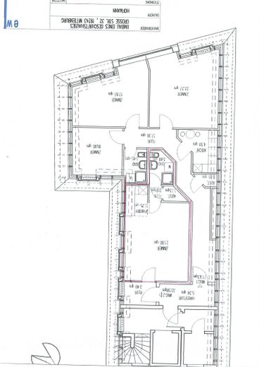 Grundriss rot eingezeichnet